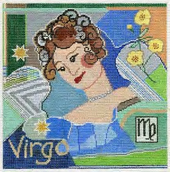 Zodiac Virgo 11 x 11 13 Mesh Doolittle Stitchery Z108