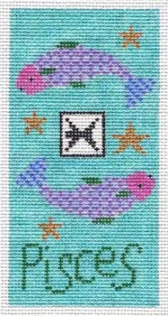 Zodiac Pisces 3.75 x 7 13 Mesh Doolittle Stitchery EZ103