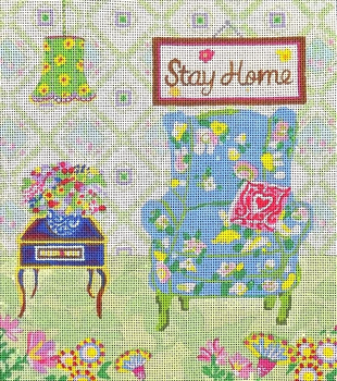 GD-01 Stay Home 8"x 9" 18 Mesh Love You More