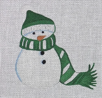 SB-x4 Snowman Green Scarf 3"Mesh Love You More