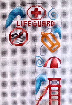 CH-498 Lifeguard Candy Cane 2 7⁄8 x 5 1⁄2  18 Mesh CH Designs