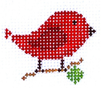 HB-24 Mini - Red Bird 1 1⁄2 x 1 1⁄2 18 Mesh Hummingbird Designs