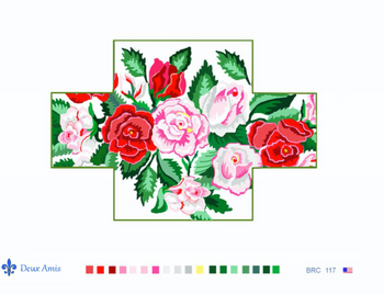 BRC 115 Roses Brickcover 15 x 15 Deux Amis 13 Mesh