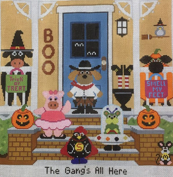 AL0176 THE GANG’S ALL HERE 10 x 10 ANNIE LANE DESIGNS 18 Mesh 