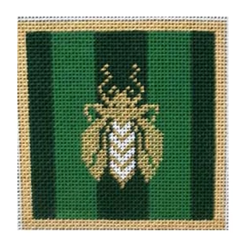 T-0126G Bees Coaster Green 4.5x4.5 13 Mesh Associated Talents 