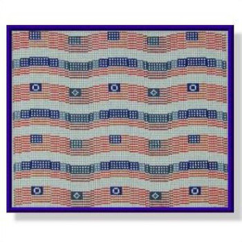 CRS144 American Flag Ribbons	13 x 11  13 Mesh DESIGNS BY CATHERINE REURS Quail Run Designs