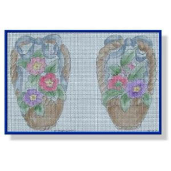 CM207 Pink Floral Scissor Case	 4" 18 Mesh DESIGNS BY CHARLOTTE McDONNELL Quail Run Designs