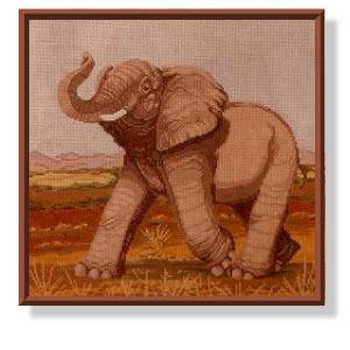 DC82	Elephant 14 x 14	13 Mesh DESIGNS BY DAYAN CAMERON Quail Run Designs