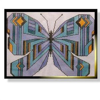 HP1004A Fantasy Butterfly - blue	10 x 7.5	18 Mesh DESIGNS BY JULIE SACKET Quail Run Designs