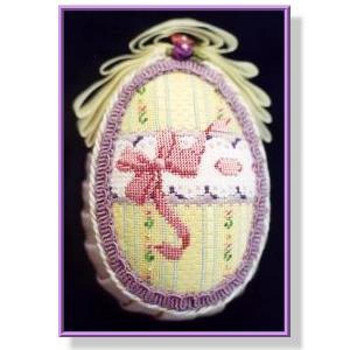 CD111 Egg - Pink Bow	5"	18 MeshShown Finished Canvas Only  With Stitch Guide DESIGNS BY CAROL DUPREE Quail Run Designs
