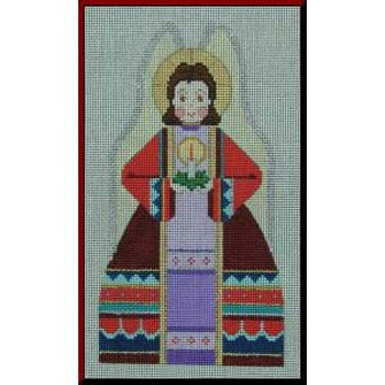 CD883	Standing Angel - candle	7.5"	18 Mesh DESIGNS BY CAROL DUPREE Quail Run Designs