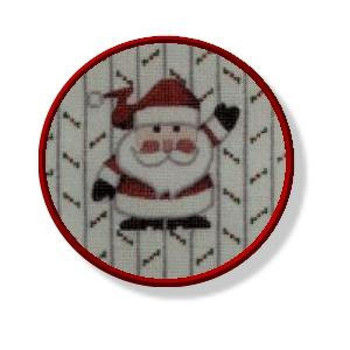 CD701 Santa Circle 4.5"	18 Mesh DESIGNS BY CAROL DUPREE Quail Run Designs