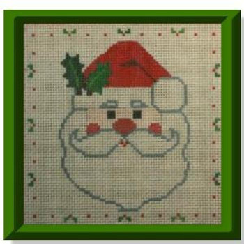 CD613 Santa Face 7" x 7" 18 Mesh DESIGNS BY CAROL DUPREE Quail Run Designs