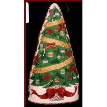CD978A Decorated Tree, Free Standing	9 x 13 13 Mesh Shown Finished DESIGNS BY CAROL DUPREE Quail Run Designs