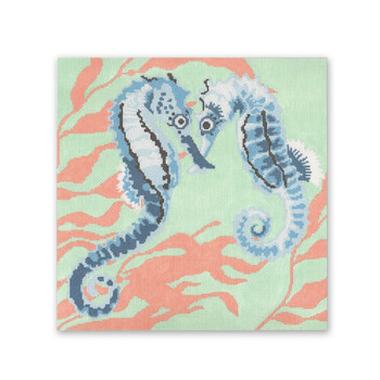 LRE-PL51 Seahorses 10x10 18 Mesh Liora Manne CBK Designs