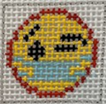 252-Emoji Wink w/ Mask 1 Inch Square, 18 Mesh Point2Pointe