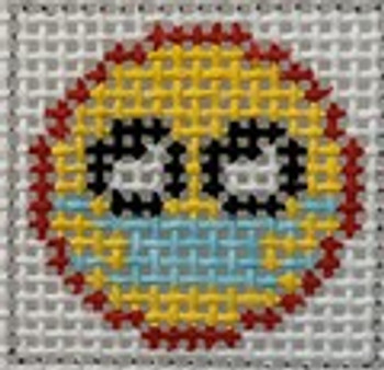 253-Emoji eye Roll w/ Mask 1 Inch Square, 18 Mesh Point2Pointe