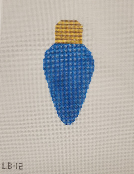 Light Bulb LB12 ROYAL Blue Canvas Only 5″ x 7″ , Pictured Finished 4.75x2 18 Mesh Point2Pointe