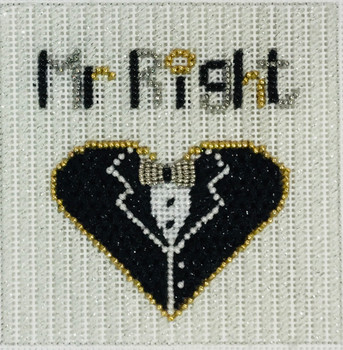 JEWEL BOX Mr. Right  3.25” x 3.25” 18 Mesh Sew Much Fun