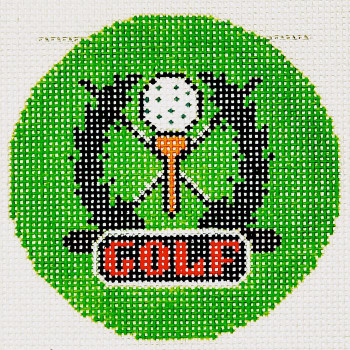 BJ136 Golf Lee's Needle Arts Hand-painted canvas - 18 Mesh 3in. ROUND