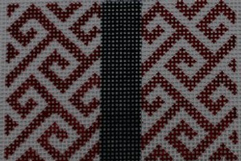 WCC25 Wallet Insert - Red and Navy 3.25 X 2.25  18 Mesh Kristine Kingston Needlepoint Designs