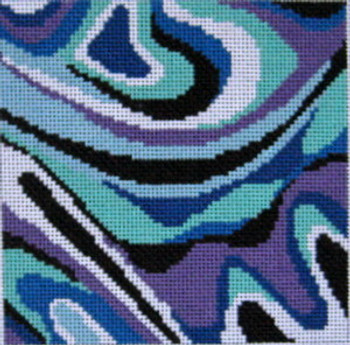 70372 Mauve Retro 8X8 18 mesh Unique New Zealand Designs Needlepoint