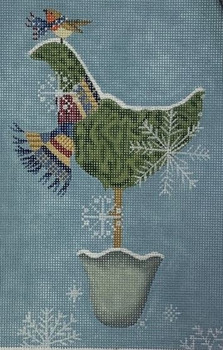 SS-CH05 Christmas Topiary 5.5x8 18 Mesh Sally Swannell