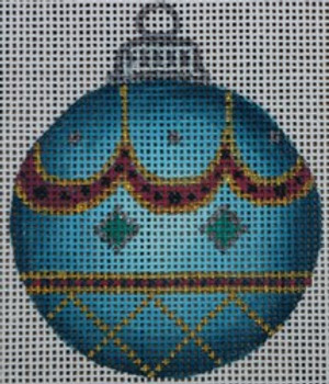 R190 2.5 x 3.25 Turquoise Ornament 18 Mesh Robbyn's Nest Designs