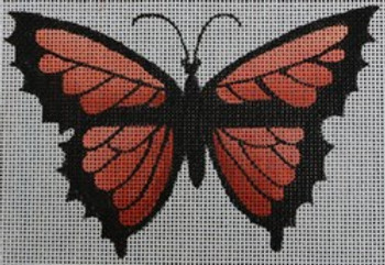 R49 Orange and Black Butterfly 7 x 5 13 Mesh Robbyn's Nest Designs