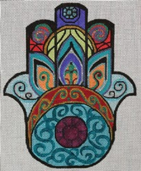 R1109 Hamsa Metal  6 x 7.5    18 Mesh Robbyn's Nest Designs