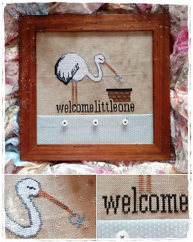 Welcome Little One (includes gold thread) 92 x 98 by Fairy Wool In The Wood 20-1801