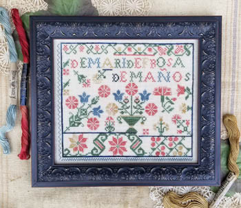 YT Spanish Rose Sampler 22W x 104H by Hello From Liz Mathews