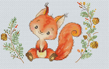 Forest Squirrel by Les Petites Croix De Lucie 20-2658