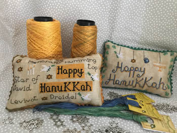 Happy Hanukkah Pillows pillow 1 is 60h x 97w and pillow 2 is 60h x 97w by Romy's Creations 20-3021 YT