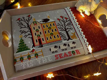 Christmas At Dun Mill 111W x 102H by Twin Peak Primitives 20-2276