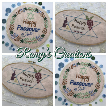 HAPPY PASSOVER & HAPPY PESACH Happy Pesach is 103W x 73H & Happy Passover is 106H x 108W Romy's Creations  YT