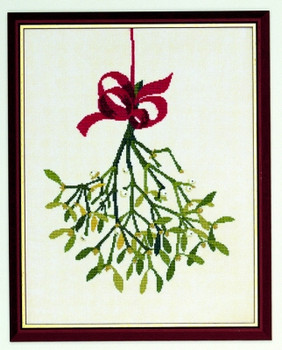 77084303 Eva Rosenstand Kit Mistletoe 14" x 18"; White Linen; 26ct 