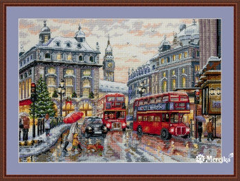 MK159 London 11.8" X 15.7"; Ecru Aida; 16  Count Merejka Cross Stitch Kit