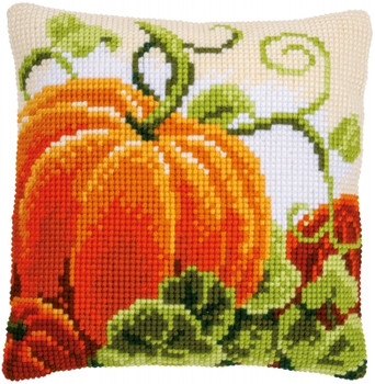 PNV147534 Pumpkin Pillow - Cross Stitch Vervaco 
