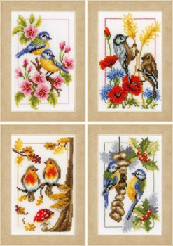 PNV147602 Four Seasons (set of 4) - Miniature Vervaco 