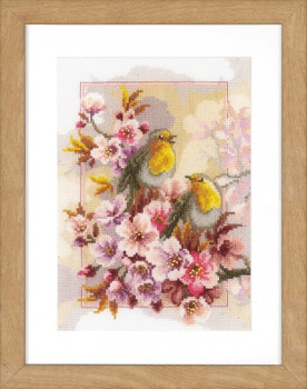PNV149741 Vervaco Counted cross stitch kit Chirping Robins 