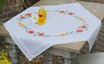 PNV158551 Vervaco Flowers & Lavender Tablecloth