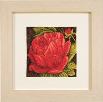 PN144565 Lanarte Kit Peony 7" x 7"; Aida; 14ct 