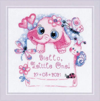 RL1934 Riolis Counted Cross Stitch Kit Hello, Little One! (Girl)