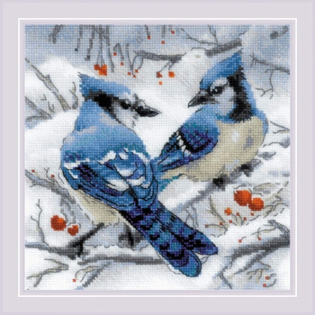 RL1925  Riolis Counted Cross Stitch Kit Blue Jays