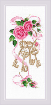 RL1930 Riolis Counted Cross Stitch Kit Keys to Happiness