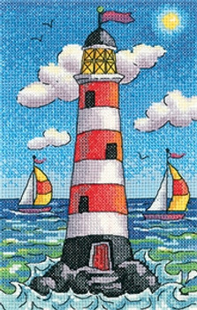 HCK1388A Heritage Crafts Kit Lighthouse By Day - By the Sea by Karen Carter