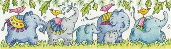 HCK1569A Heritage Crafts Kit Elephants on Parade -  the Karen Carter Collection