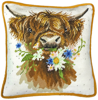 BTTHD42 Daisy Coo Tapestry -  Hannah Dale Tapestry Cushion BOTHY THREADS Needlepoint KIT