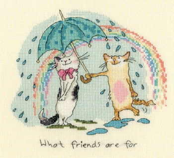 BTXAJ8 What Friends Are For -  Anita Jeram BOTHY THREADS Counted Cross Stitch KIT
